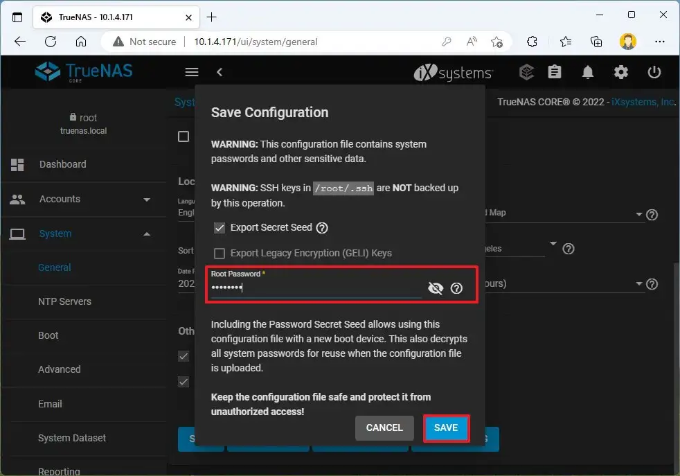 How To Backup Config File On TrueNAS - Server Decode